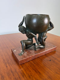 Bronze Schale mit Trägern